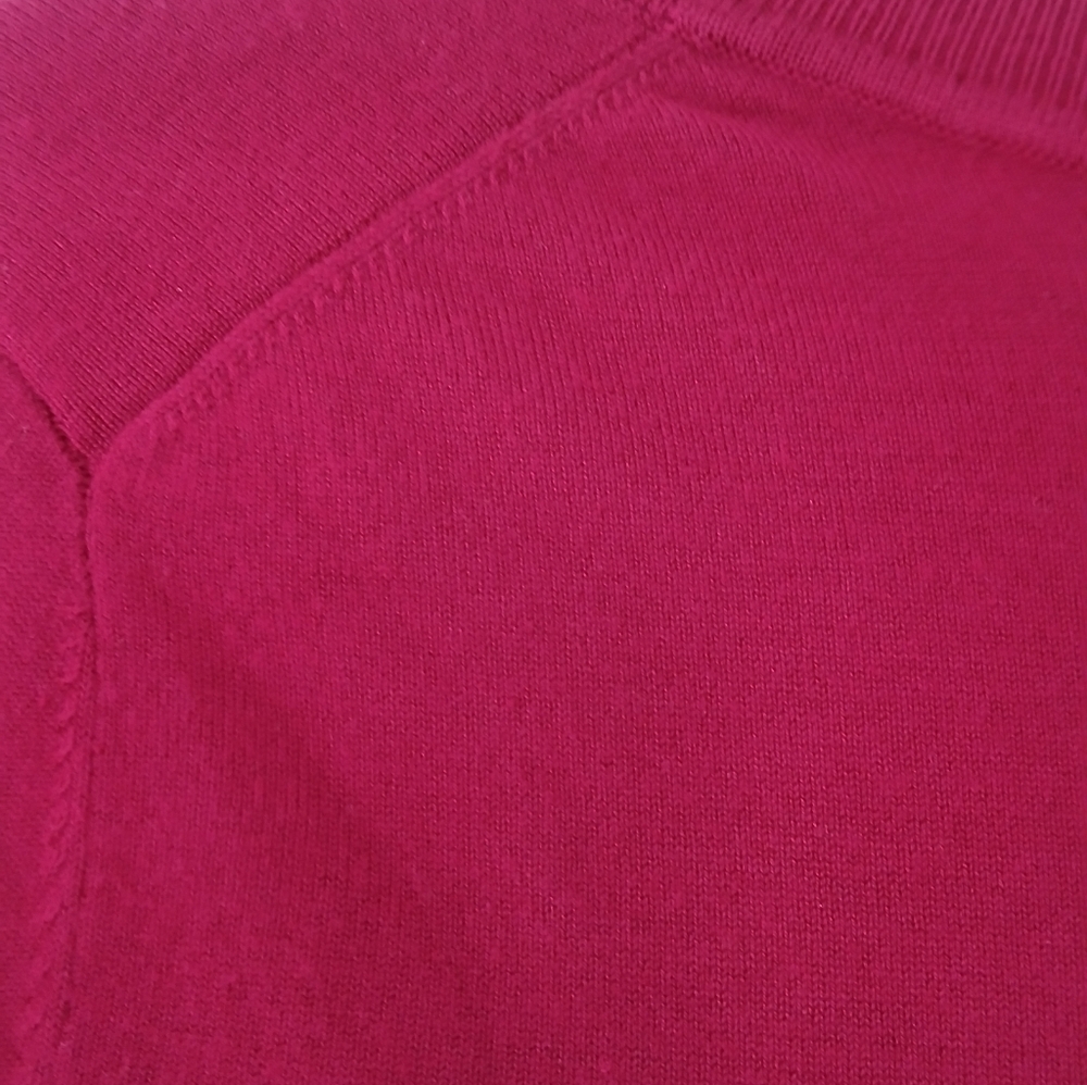 Tommy Hilfiger Red V-Neck Knit Pullover Classic Logo S/P - Picture 10 of 11